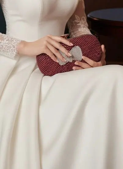 Elegant Maroon Pearl Beaded Clutch | Stylish Evening & Party Handbag for Women Merooz Luxe