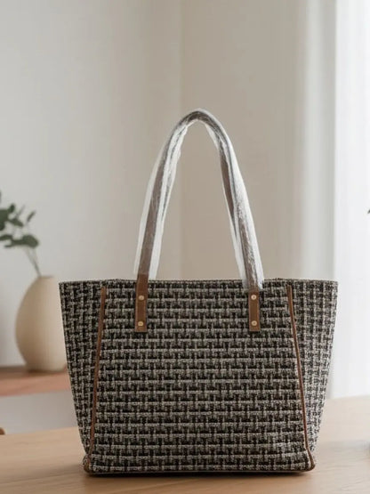 Elegant Tote Handbag for Women | Stylish Fabric & Leather Design Merooz Luxe